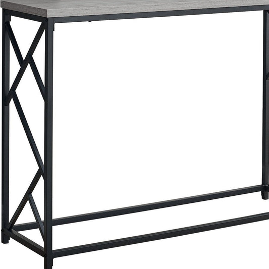 44" Gray and Black Frame Console Table HomeRoots
