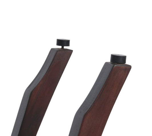 24" Dark Brown Solid Teak Wood Shower Bench HomeRoots