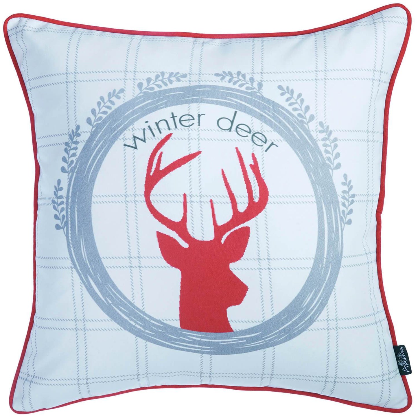 Set Of 4 18" Winter Deer Throw Pillow Cover In Multicolor FurniFindUSA