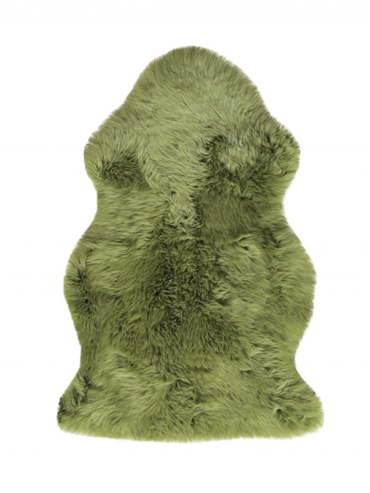 Sage Green New Zealand Natural Sheepskin Rug - 24.0" (H) x 36.0" (W) x 2.5" (D) FurniFindUSA