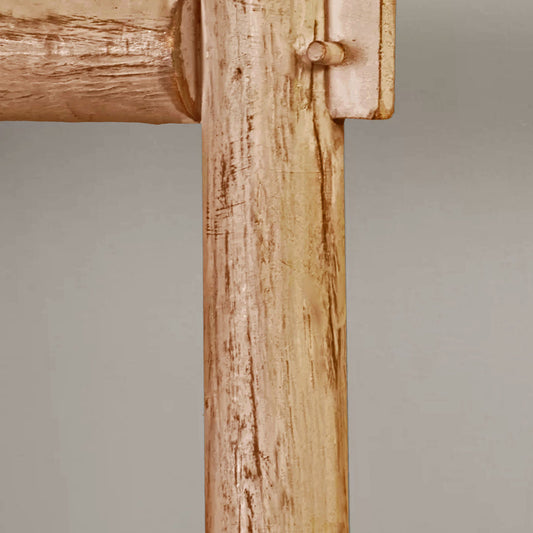 72" Natural Distressed Solid Wood Six Step Ladder Shelf HomeRoots
