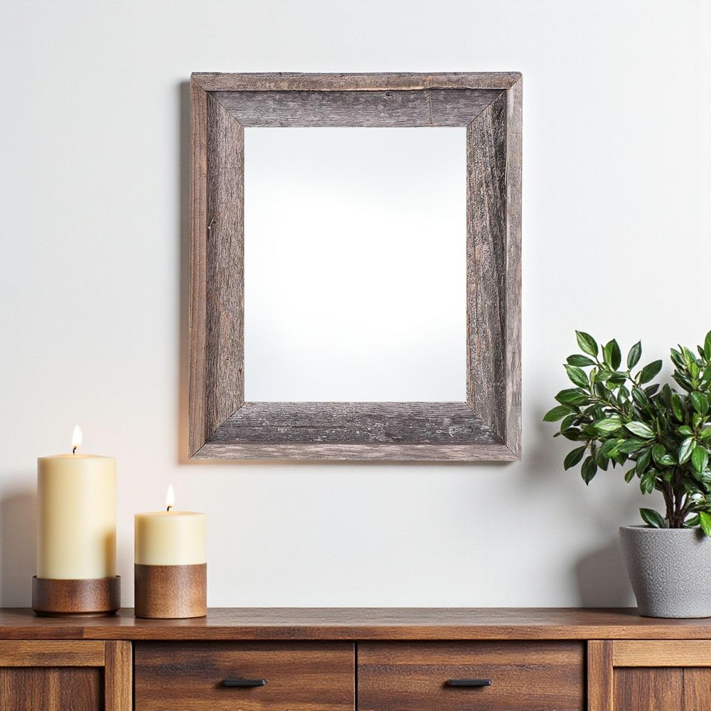 18" x 24" Gray Wood Hanging Picture Frame HomeRoots