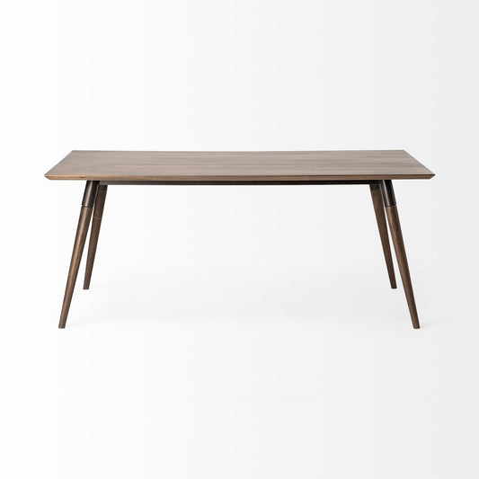 72" Dark Brown Solid Wood Dining Table HomeRoots