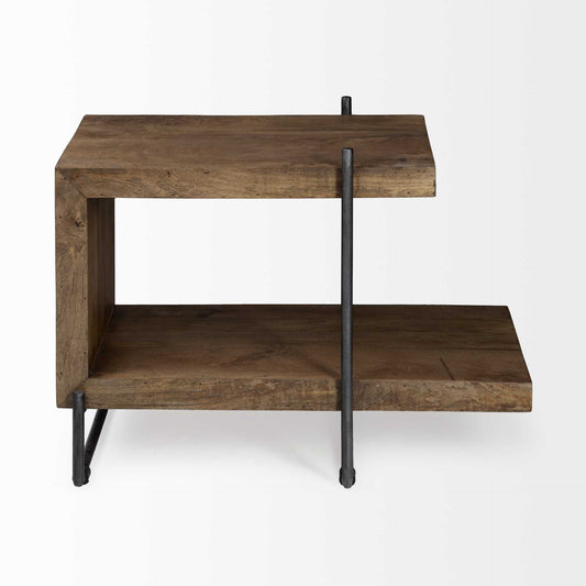 22" Brown Solid Wood Square End Table HomeRoots