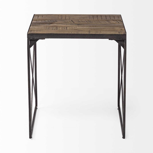23" Brown Solid Wood Square End Table HomeRoots