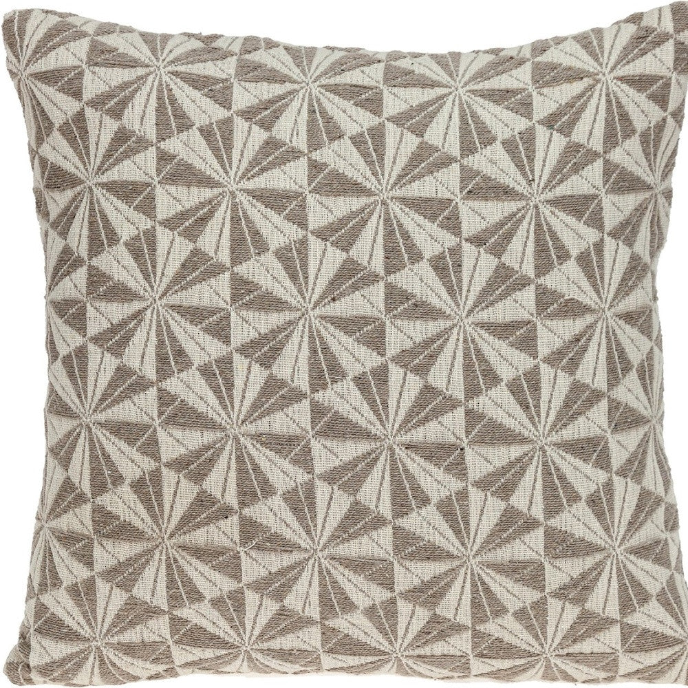 Pale Brown Pinwheels Throw Pillow FurniFindUSA