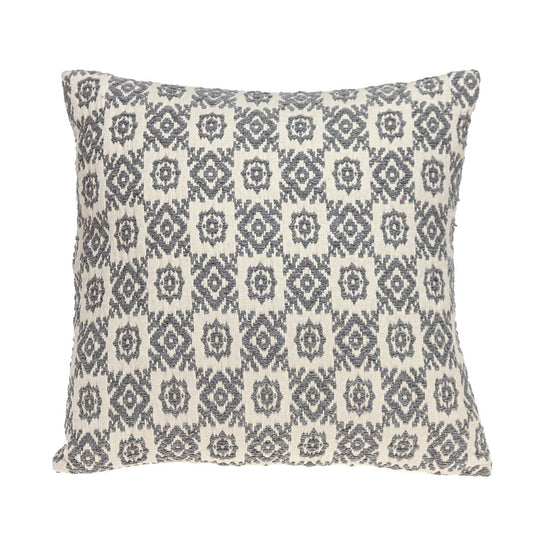 16" Gray Cotton Throw Pillow FurniFindUSA