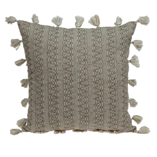 Neutral Sand Woven Throw Pillow FurniFindUSA