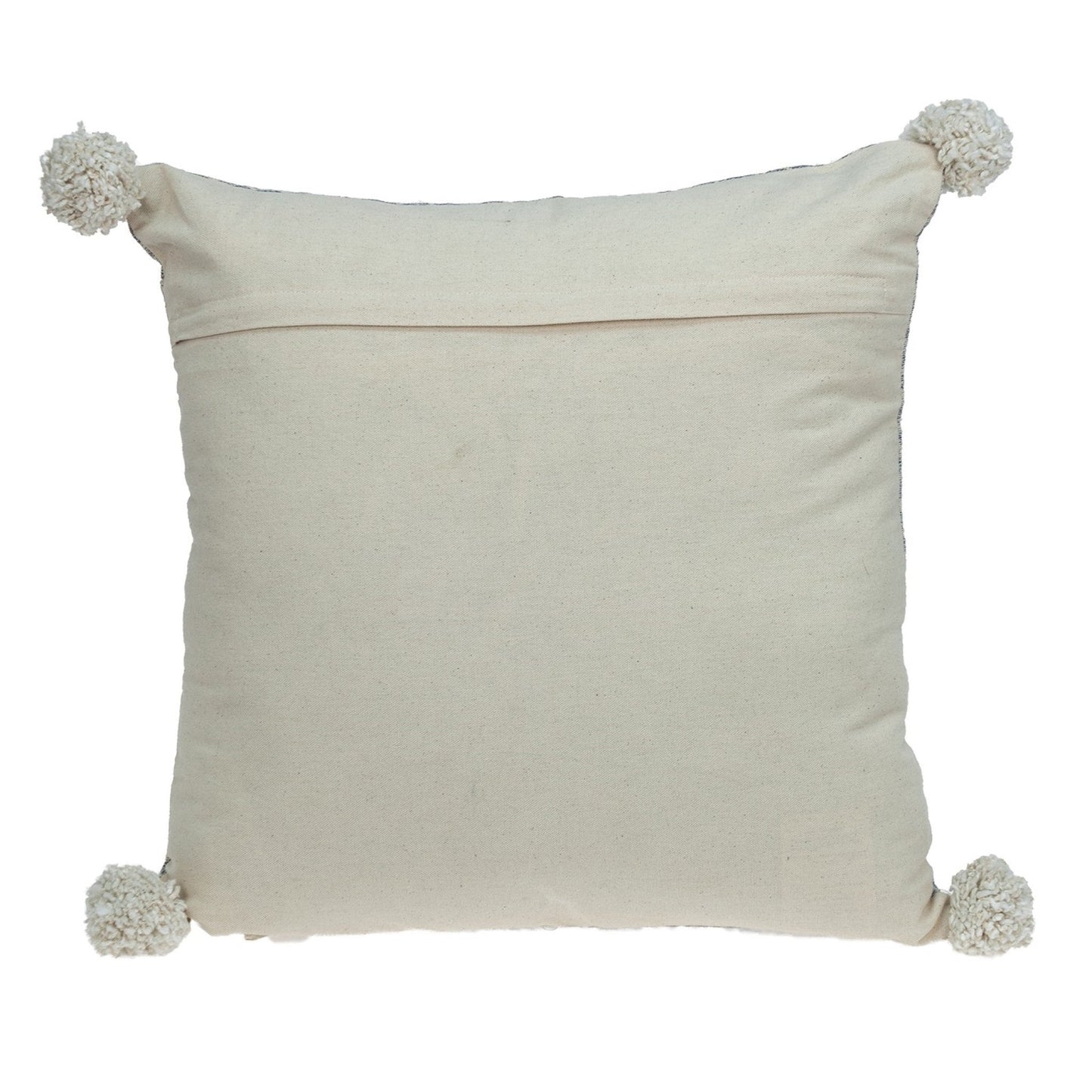 Gray Pearl Pom Throw Pillow FurniFindUSA