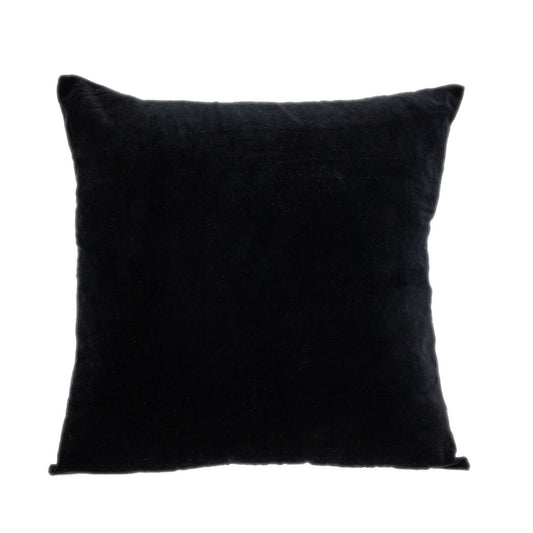 Black Velvet Two Tone Throw Pillow FurniFindUSA