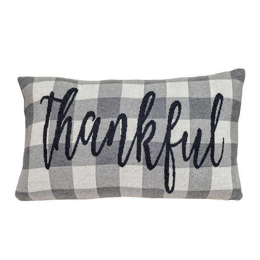 Thankful Buffalo Plaid Lumbar Throw Pillow FurniFindUSA
