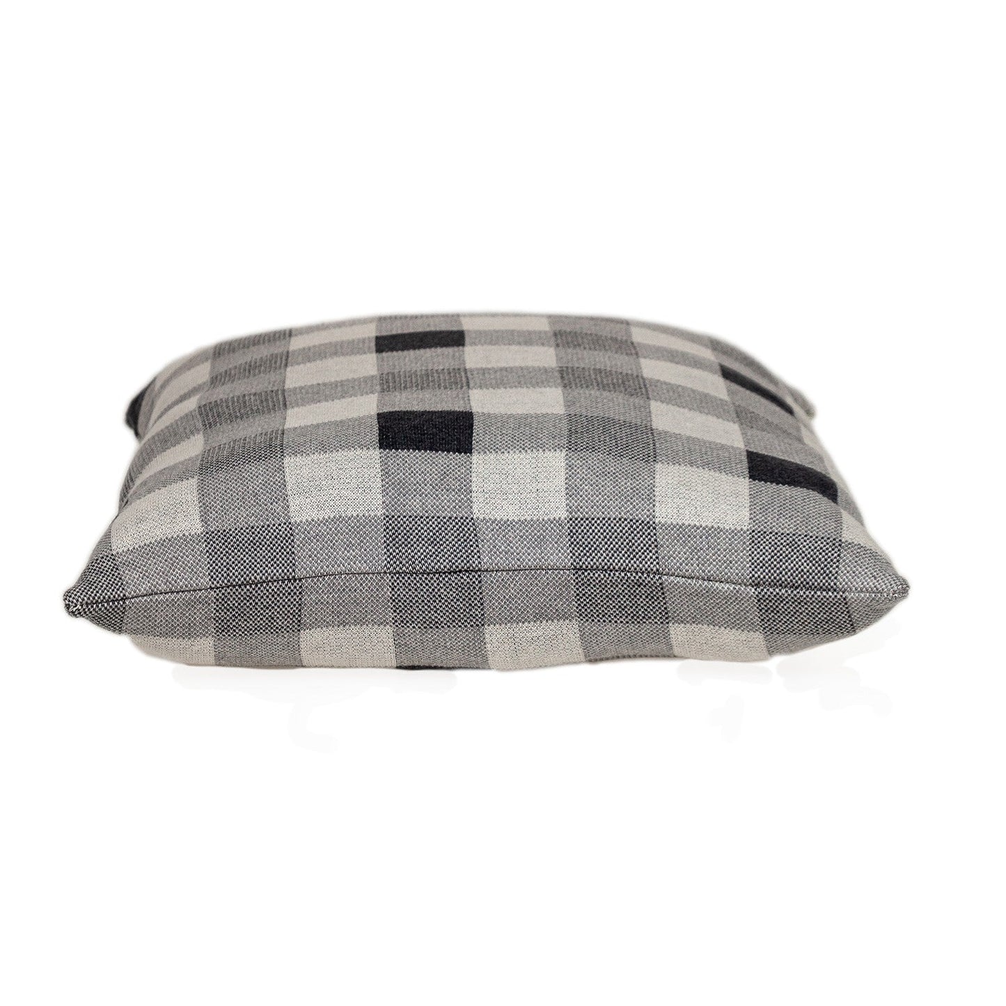 Lead Grey Checkered Pillow FurniFindUSA