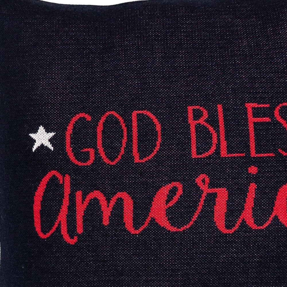 Navy Blue Patriotic Throw Pillow FurniFindUSA