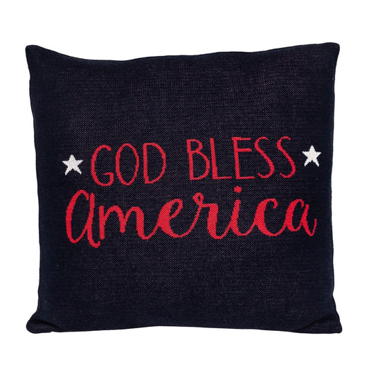 Navy Blue Patriotic Throw Pillow FurniFindUSA