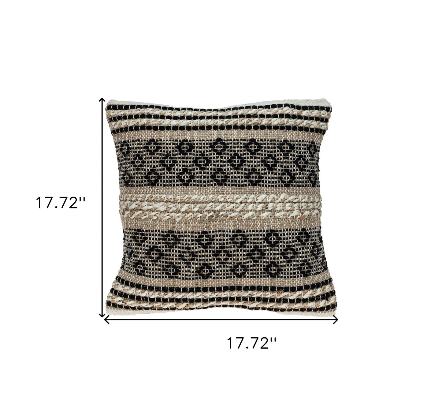 18" Chocolate Cotton Blend Throw Pillow FurniFindUSA