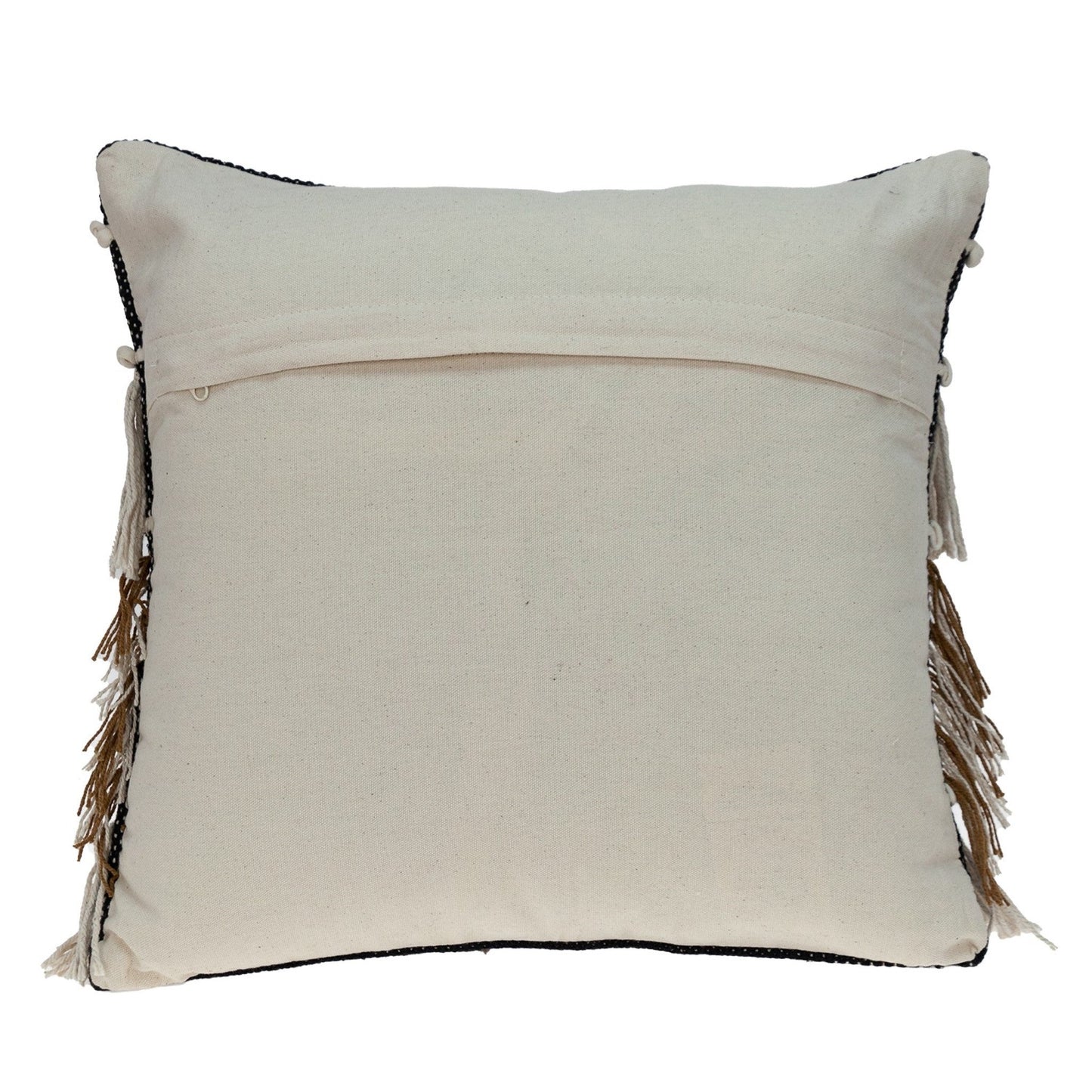 Black And Ivory Textured Throw Pillow FurniFindUSA