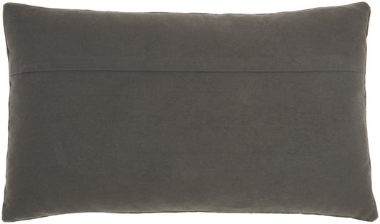 Brilliant Dark Grey Lumbar Pillow FurniFindUSA
