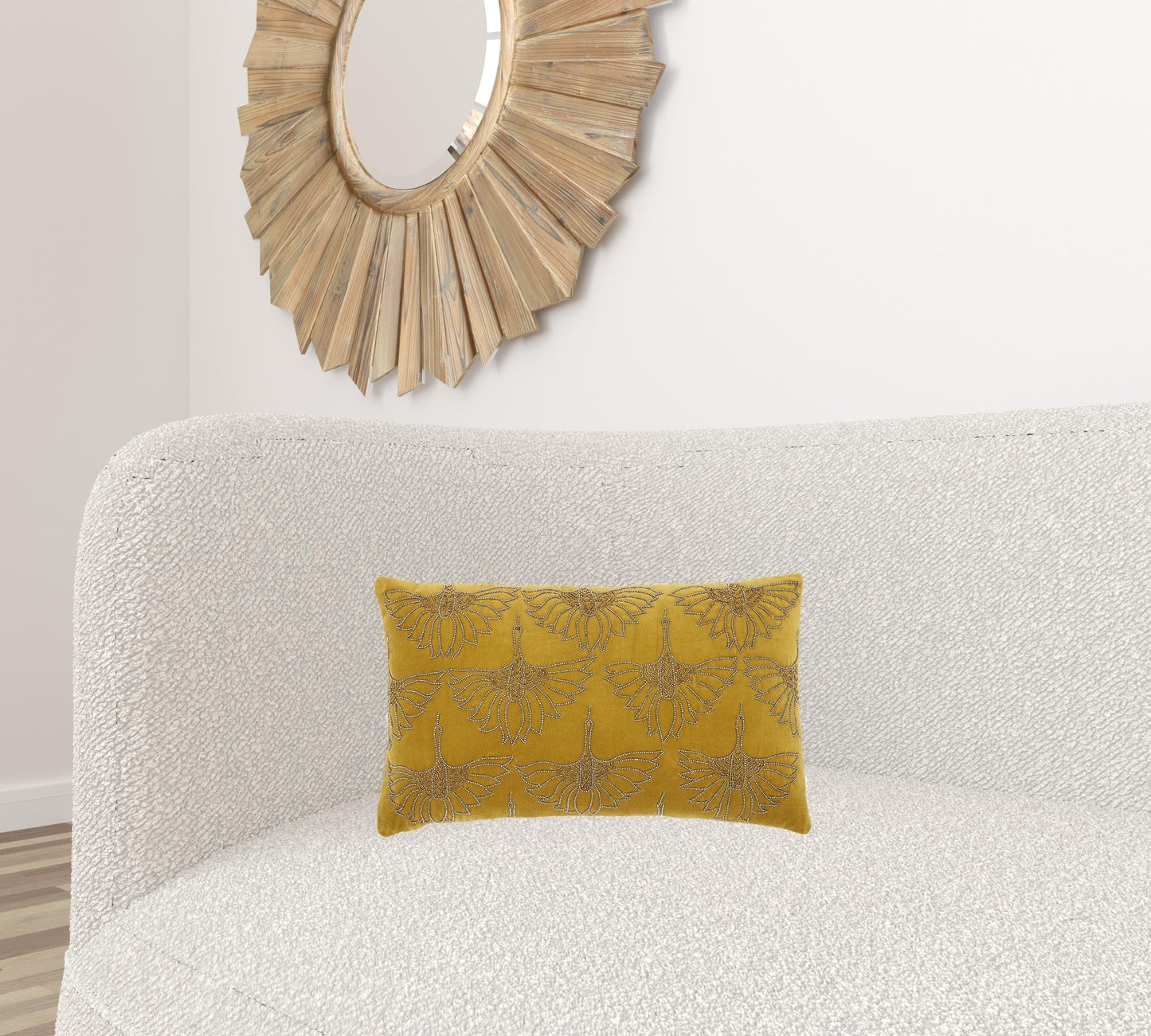 Brilliant Gold Lumbar Pillow FurniFindUSA