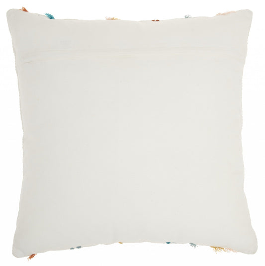 Multicolor Embroidered Stripe Throw Pillow FurniFindUSA