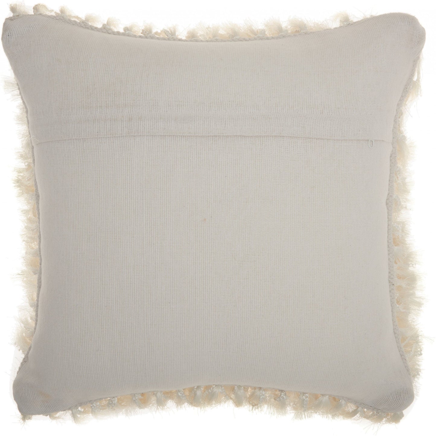 Soft White Shag Accent Pillow FurniFindUSA