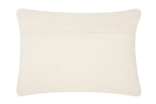 Off White Knotted Detail Lumbar Pillow FurniFindUSA