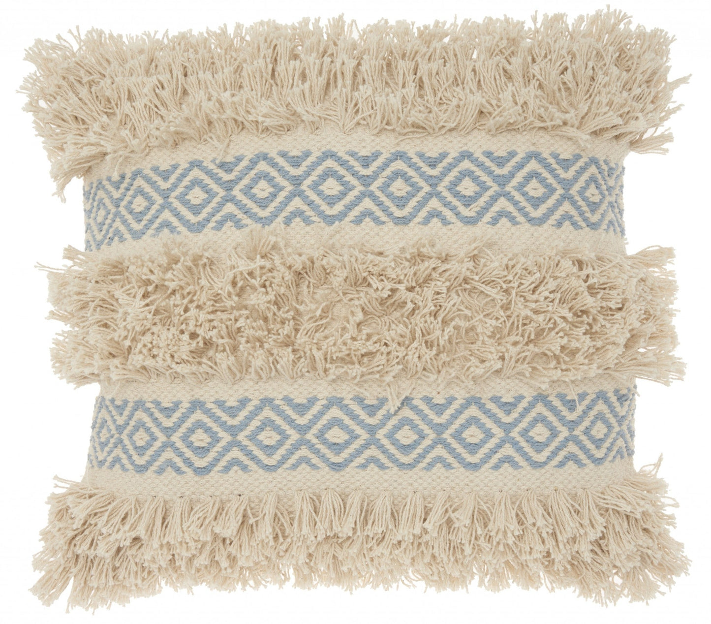 Blue Diamond Patterned Throw Pillow FurniFindUSA
