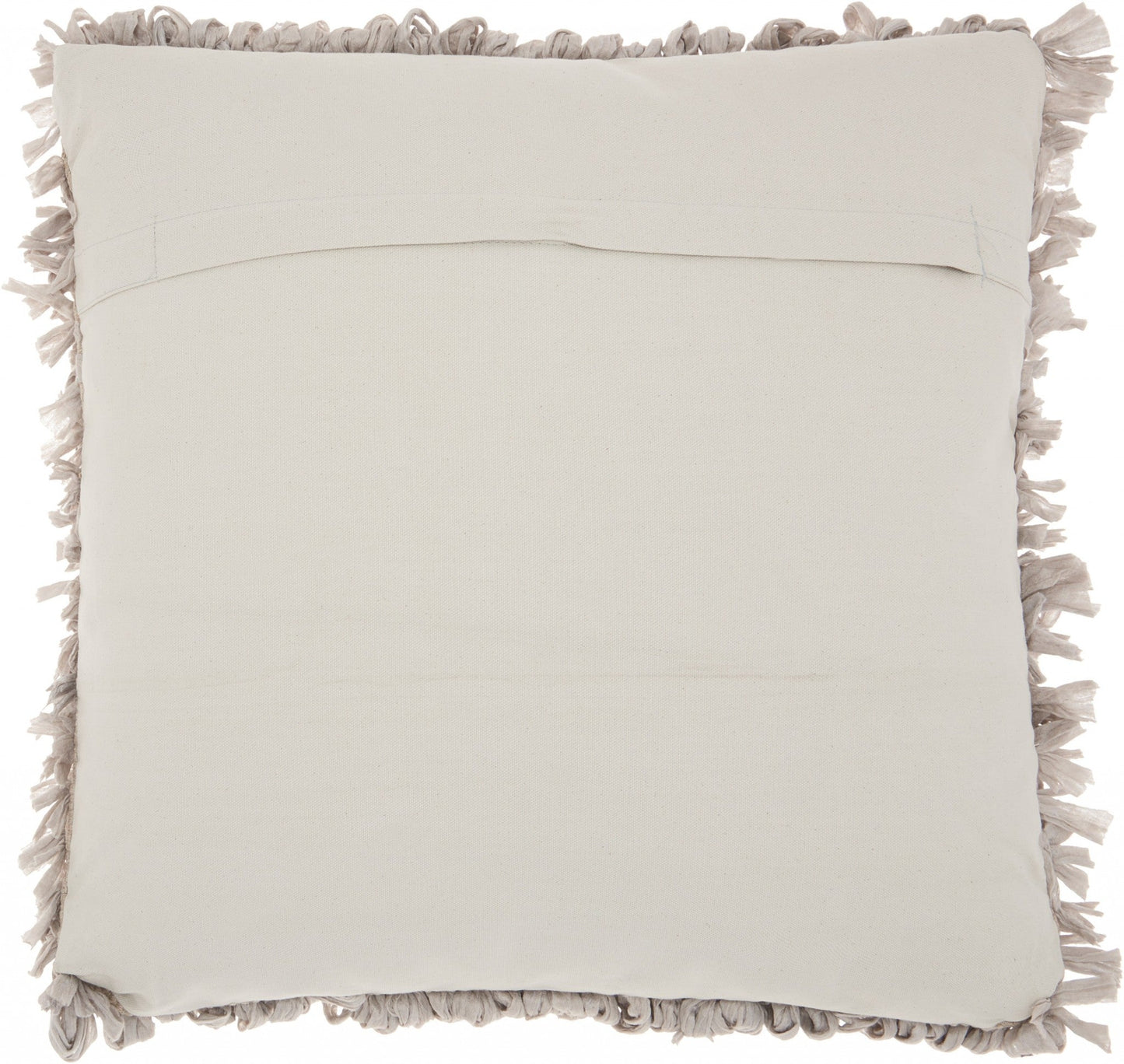 Loose Luscious Shag Taupe Throw Pillow FurniFindUSA