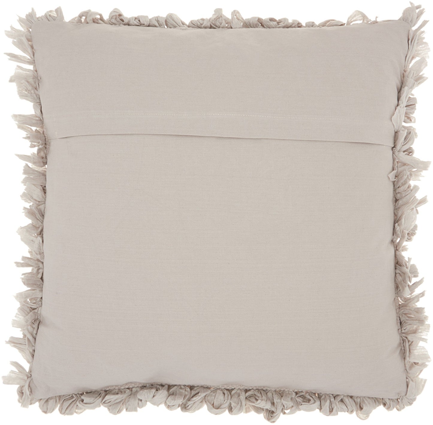 Loose Luscious Shag Light Gray Throw Pillow FurniFindUSA
