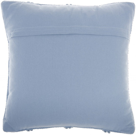 Soft Blue Textured Lattice Throw Pillow FurniFindUSA