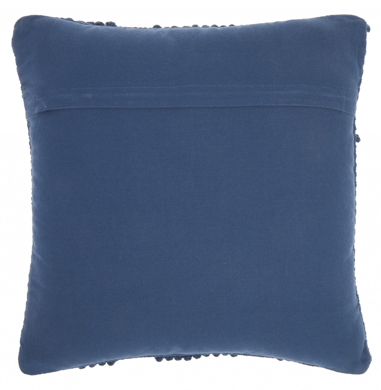 18" Navy Blue Textured Diamonds Throw Pillow FurniFindUSA