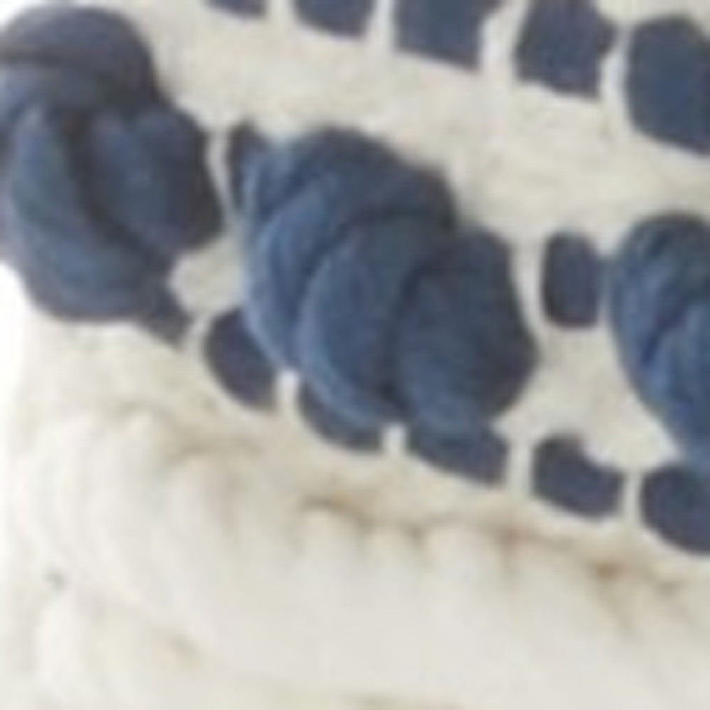 18" Navy Cotton Blend Throw Pillow FurniFindUSA