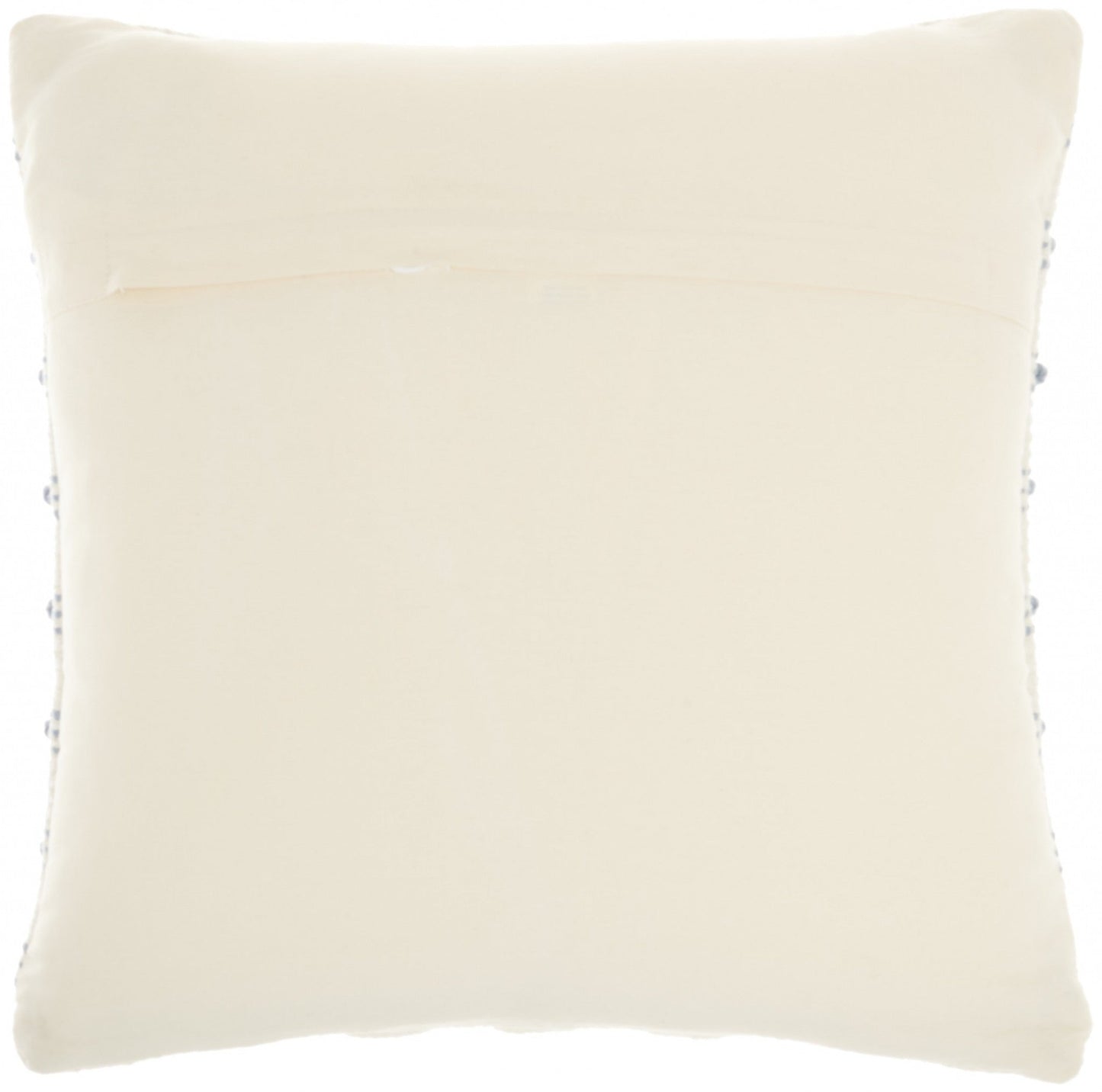 18" Pale Blue And Ivory Textured Stripes Throw Pillow FurniFindUSA