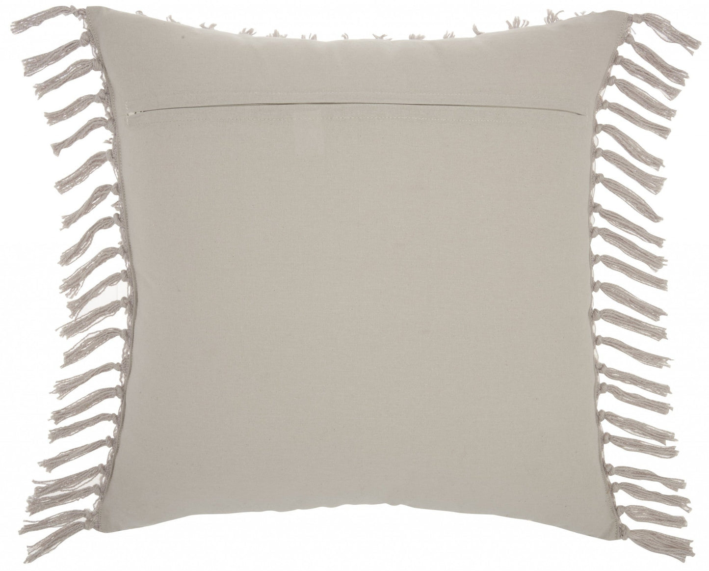 Tassel Detailed Gray Throw Pillow FurniFindUSA