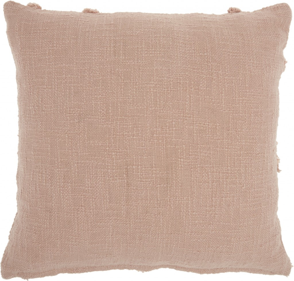 Boho Chic Blush Textured Lines Throw Pillow FurniFindUSA