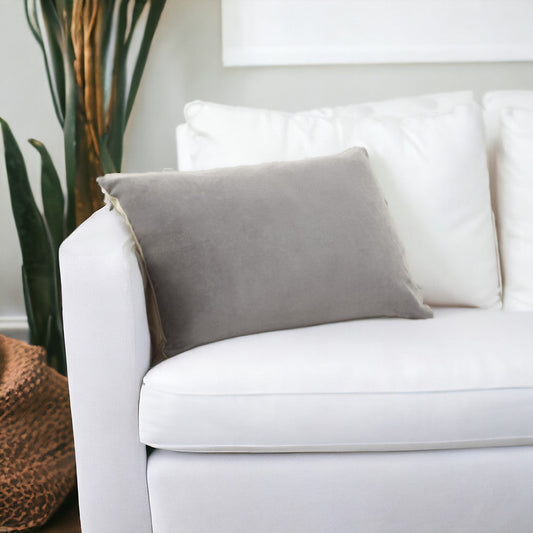 Solid Gray Casual Throw Pillow FurniFindUSA