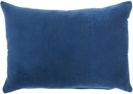 14" X 20" Navy Blue Cotton Throw Pillow FurniFindUSA