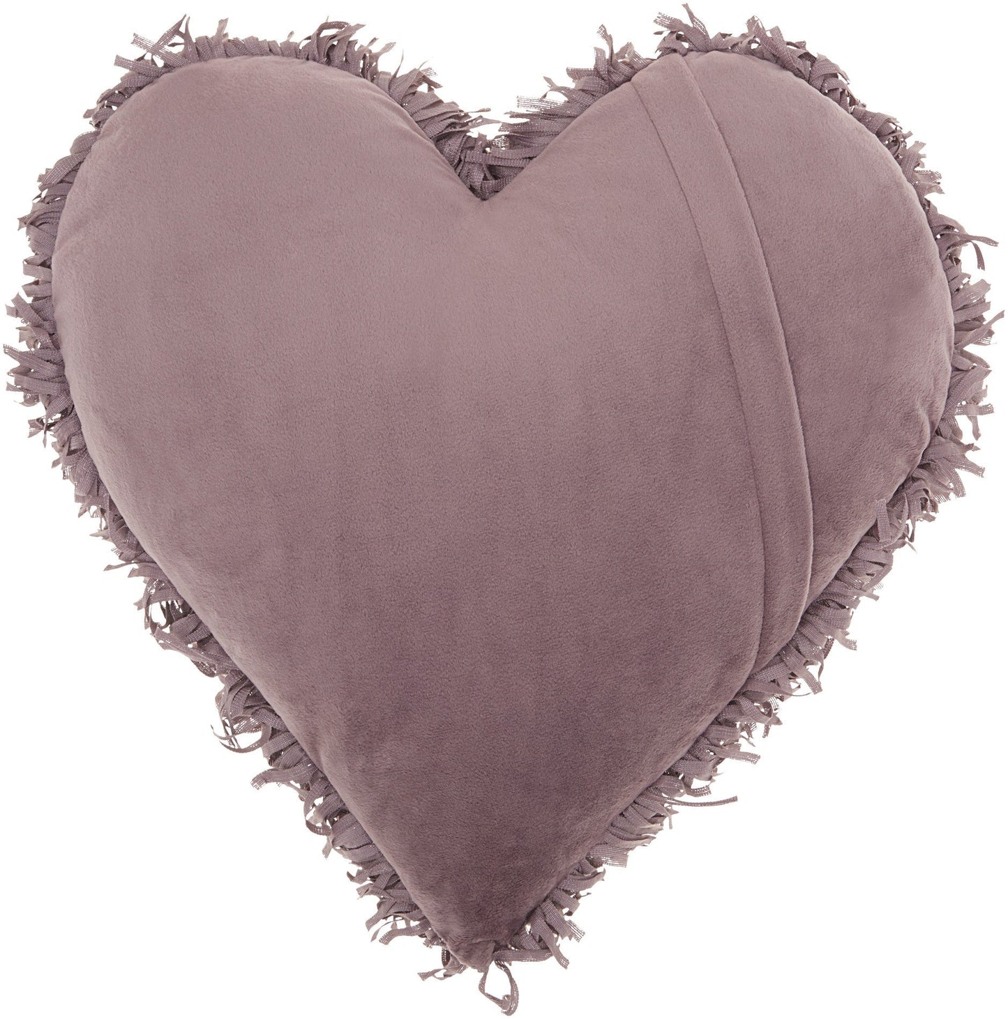 Heart Shaped Lavendar Shag Accent Pillow FurniFindUSA
