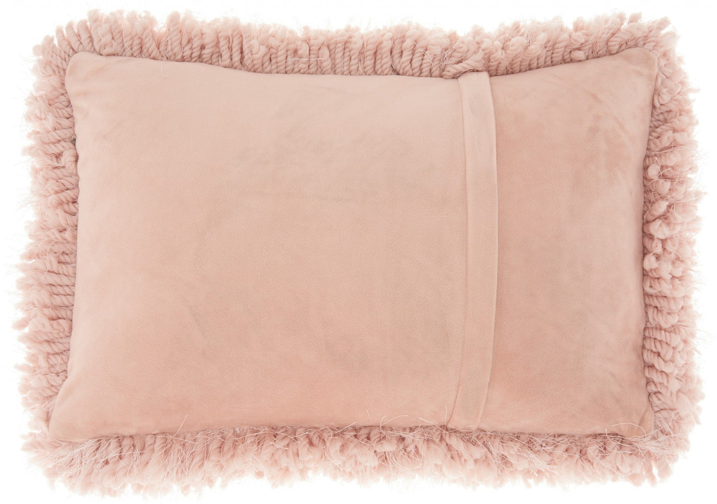 14" X 20" Mauve Knubby Plush Throw Pillow FurniFindUSA