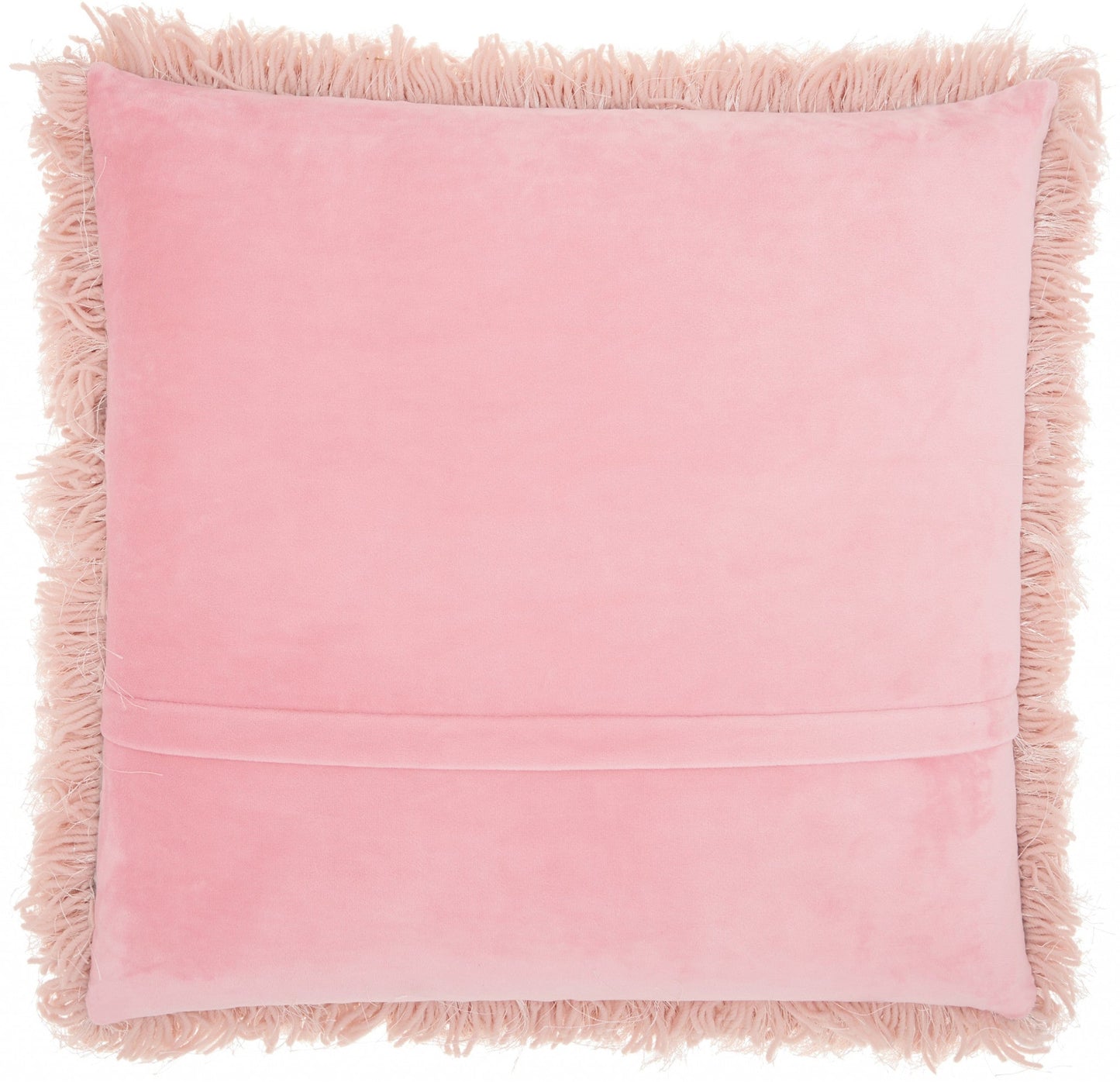 20" Plush Rose Shag Accent Throw Pillow FurniFindUSA