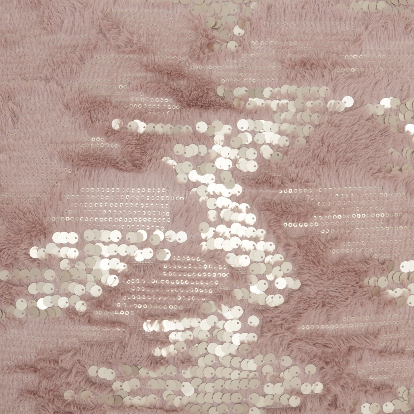 20" Sequined Blush Abstract Throw Pillow FurniFindUSA