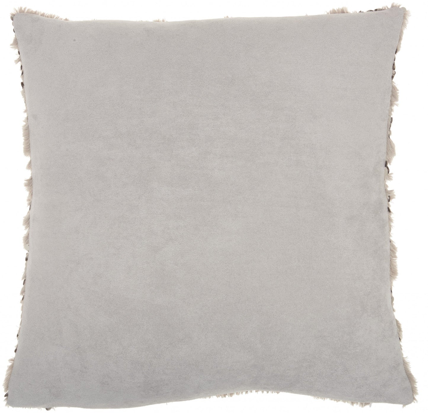 20" Gray Faux Fur Throw Pillow FurniFindUSA