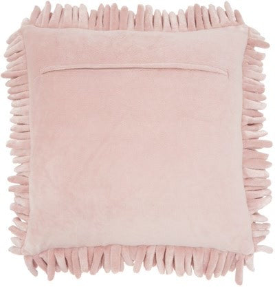 20" Pale Pink Soft Nubby Shag Throw Pillow FurniFindUSA