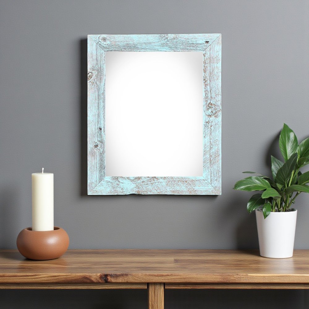 12" x 16" Blue Solid Wood Hanging Picture Frame HomeRoots