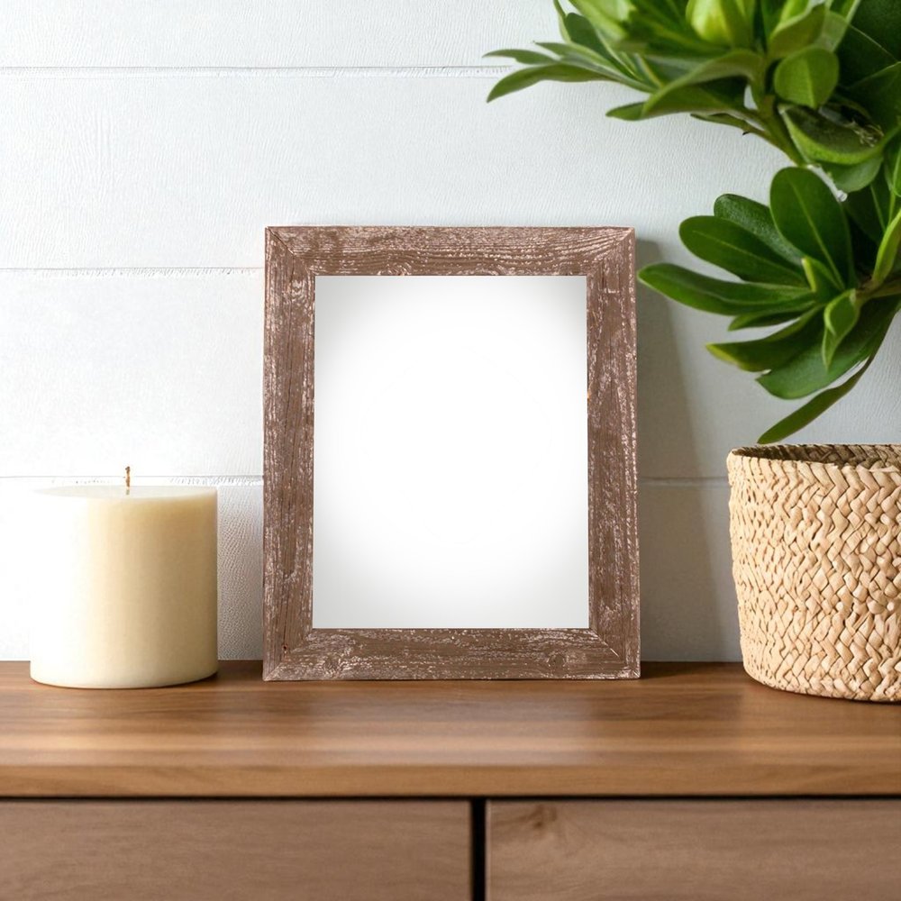 5" x 7" Brown Solid Wood Tabletop Picture Frame HomeRoots