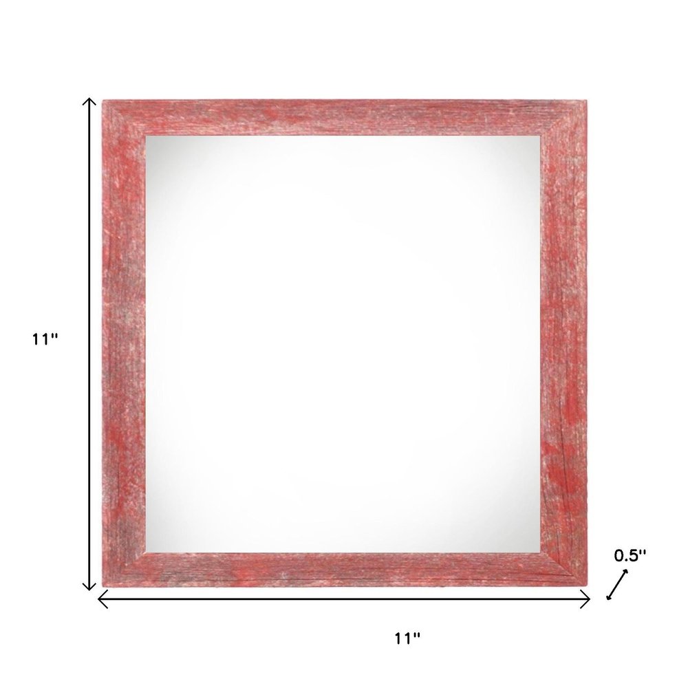 8" x 8" Red Solid Wood Tabletop Picture Frame HomeRoots