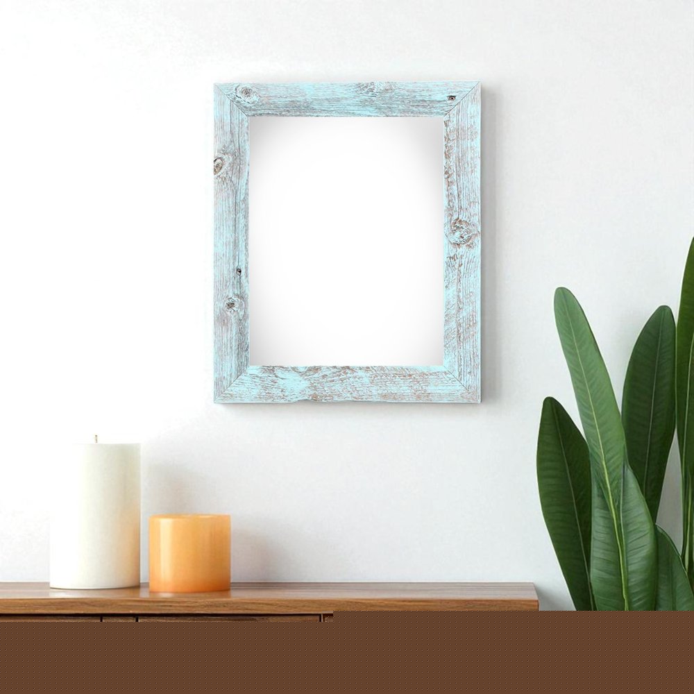 9" x 12" Blue Solid Wood Hanging Picture Frame HomeRoots