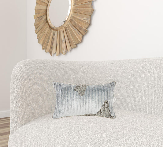 12" X 20" Periwinkle Cotton Throw Pillow FurniFindUSA