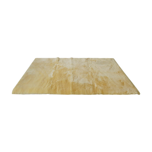 2' X 5' Natural Off White Medical Grade Double Sheepskin Throw Blanket HomeRoots