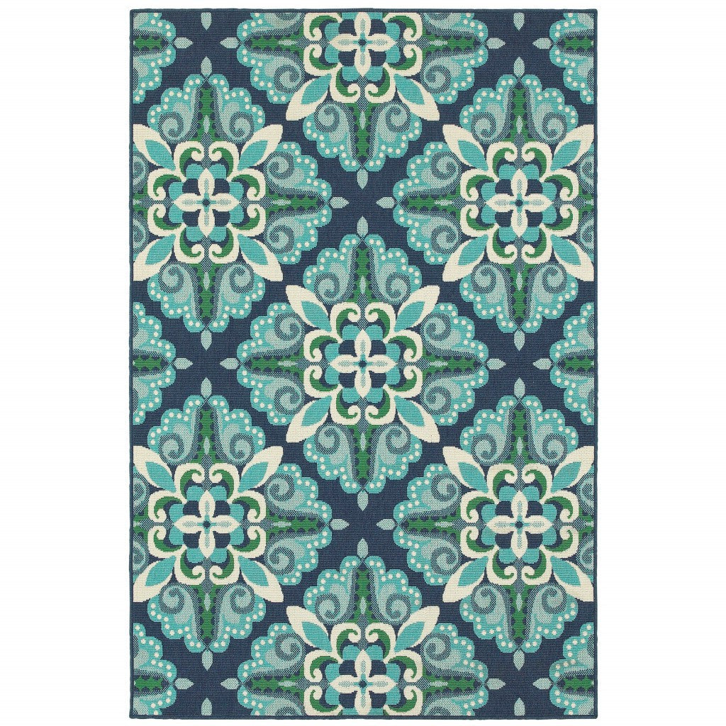 Blue and Green Indoor Outdoor Area Rug FurniFindUSA