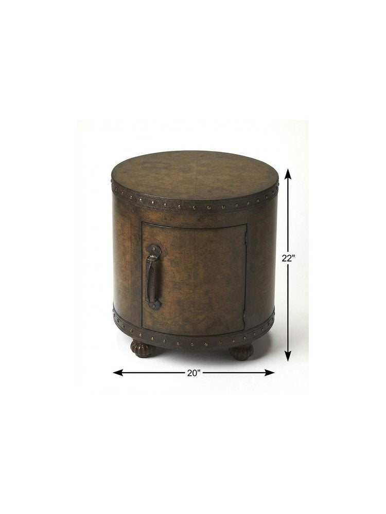 20" Brown Wood Round Coffee Table HomeRoots